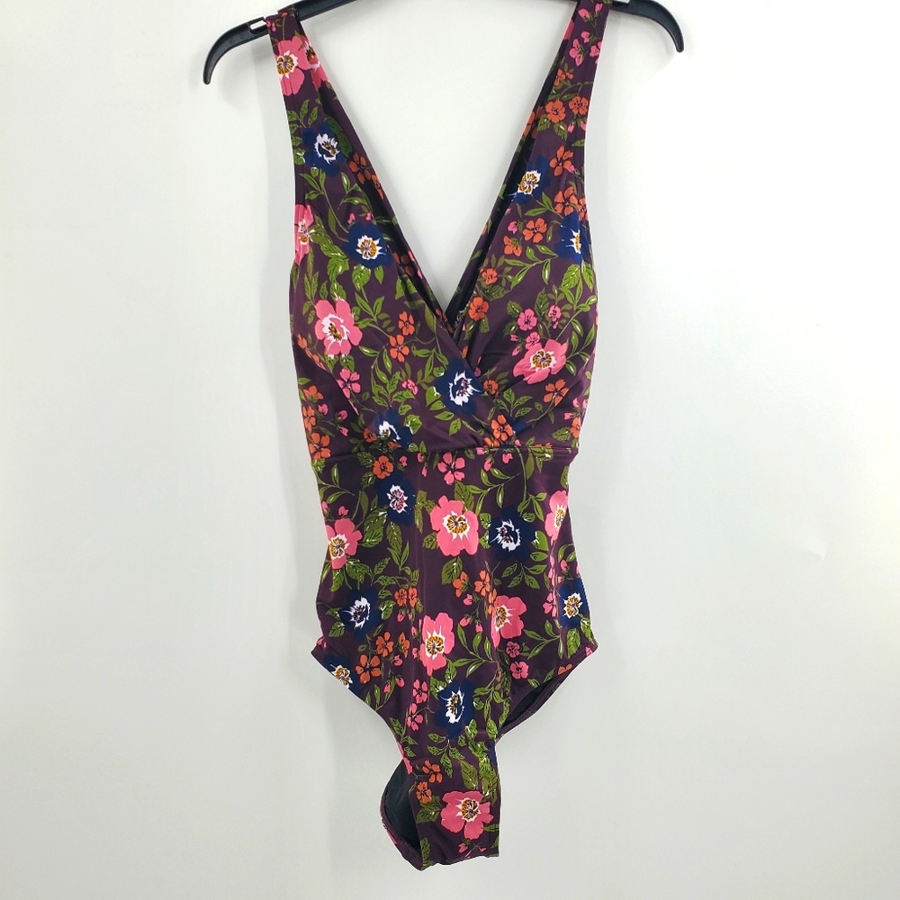 NWT Dreamwear by Miracle Brand maroon swimsuit 12